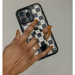 Black and White Checkered Phone Case - IPhone 16 Plus